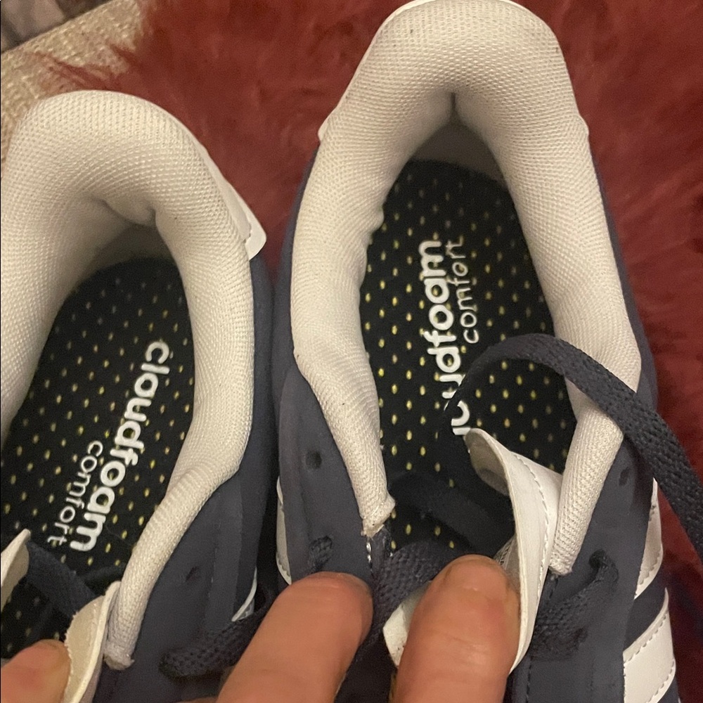 #48 Adidas Grand Court Alpha Dark Blue suede&White leather stripes NWT men 7.5sz - Picture 4 of 8